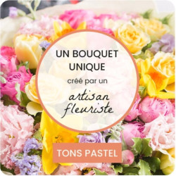MARSEILLE FUNÉRAL FLOWERS - FLORIST COLORED BOUQUET